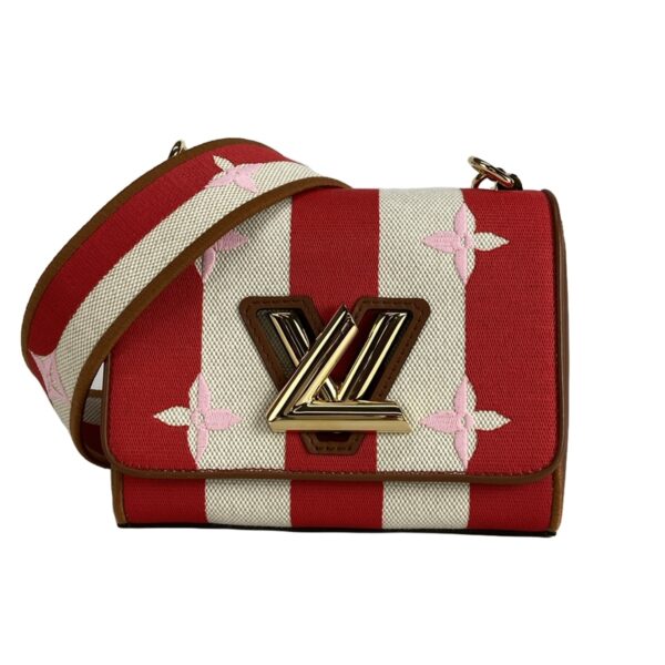 37221507 1 Louis Vuitton Twist PM Shoulder Bag Leather Red Pink White Brown