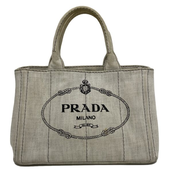 37221569 1 Prada Canapa Tote Bag Light Gray