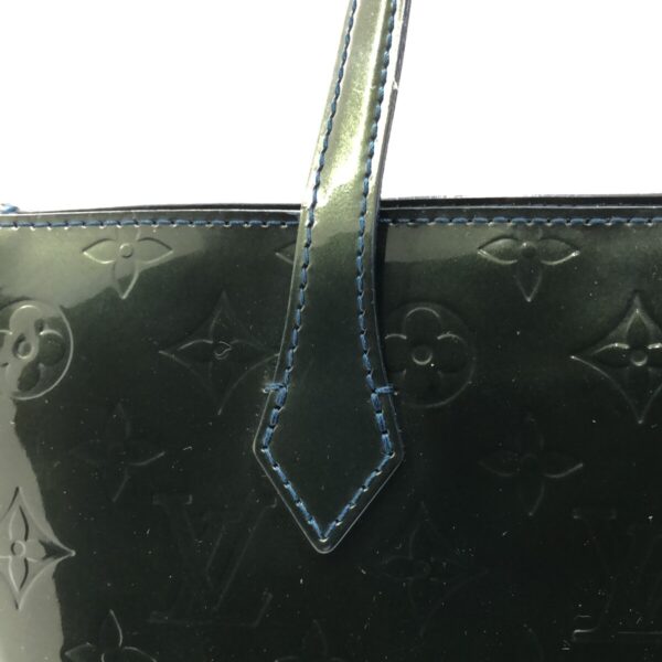 37319662 9 Louis Vuitton Wilshire PM Tote Bag Patent Leather Blue Nuit