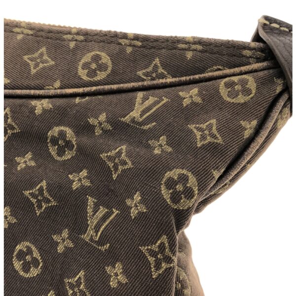 37319704 12 Louis Vuitton Boulogne Shoulder Bag Linen Leather Ebene