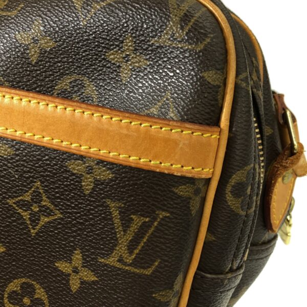 37319956 12 Louis Vuitton Reporter PM Shoulder Bag Monogram Canvas Brown Leather