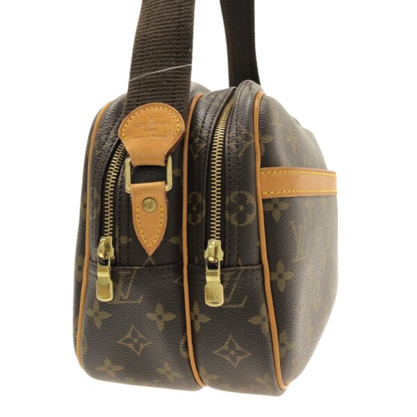 37319956 2 Louis Vuitton Reporter PM Shoulder Bag Monogram Canvas Brown Leather