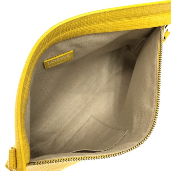 37322510 6 Loewe T Pouch Clutch Bag Leather Yellow