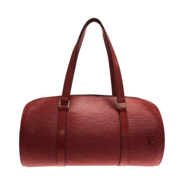 37323657 1 Louis Vuitton Soufflot Handbag Castilian Red Leather