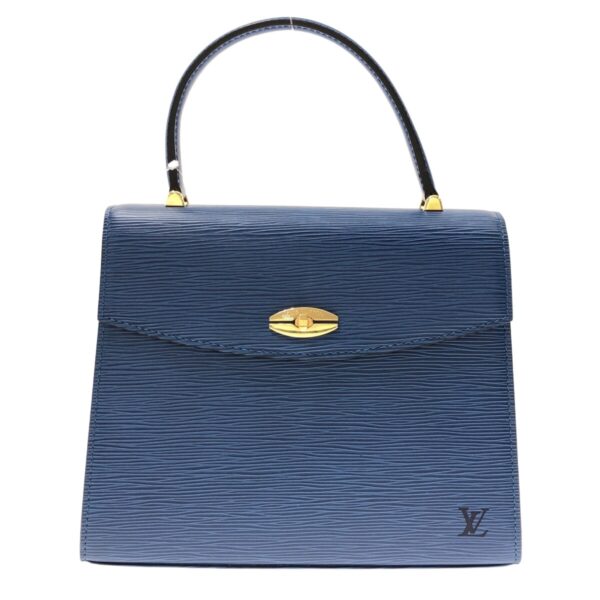 37324800 1 Louis Vuitton Malsherbe Handbag Toledo Blue Leather