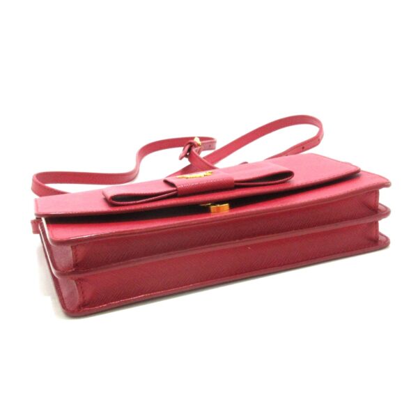 37326689 10 Prada Wallet Shoulder Wallet Saffiano Leather Red