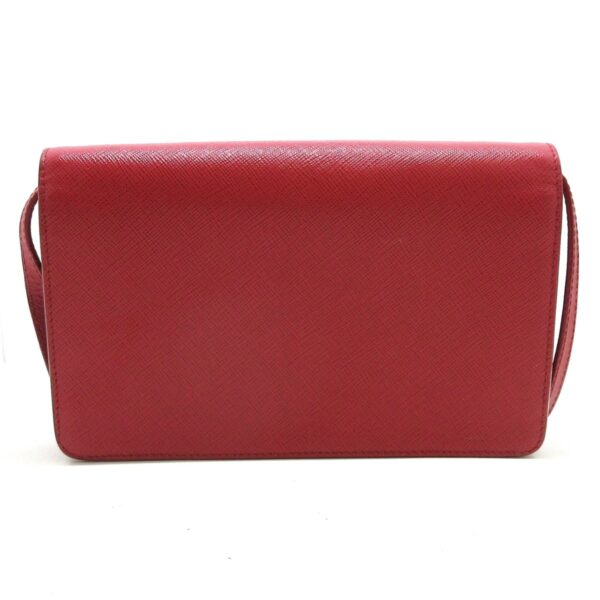 37326689 2 Prada Wallet Shoulder Wallet Saffiano Leather Red