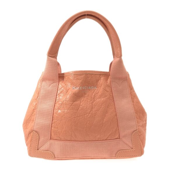 37380123 1 Balenciaga Navy Hippo XS Tote Bag Leather Pink Beige