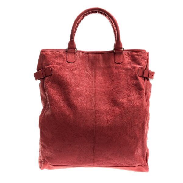 37380124 3 Balenciaga Hexagon Tote Bag Leather Red