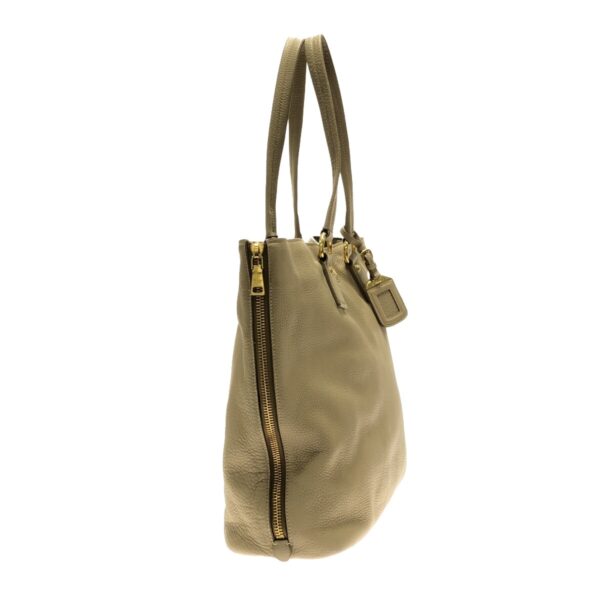 37380132 2 Prada Tote Bag Leather Tag Leather Beige