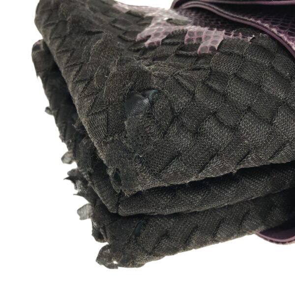 37380133 5 Bottega Veneta Ayers Python Chemical Fiber Purple Dark Gray