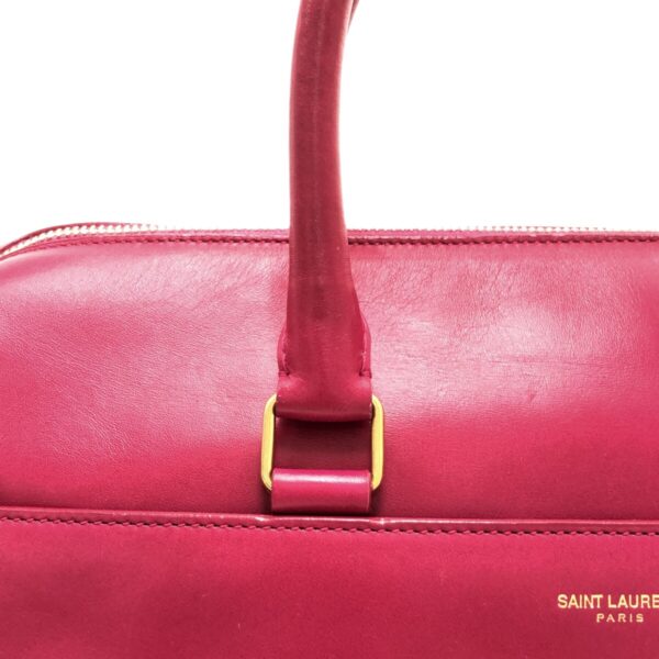 37380136 9 Saint Laurent Paris Duffle Handbag Leather Pink