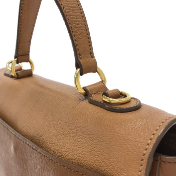 37380140 9 Miu Miu Handbag Leather Brown Light Brown