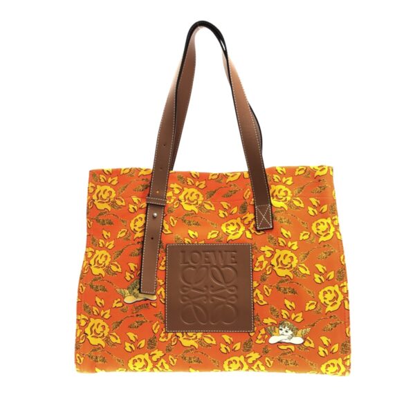 37380149 1 Loewe Tote Bag Paulas Ibiza Leather Orange Brown Multi