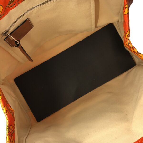 37380149 6 Loewe Tote Bag Paulas Ibiza Canvas Leather Orange Brown Multi