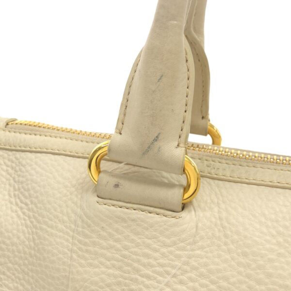 37380152 9 Prada Handbag Leather Tag Leather Ivory