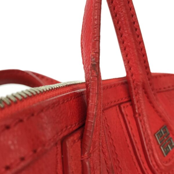 37380156 12 Givenchy Nightingale Handbag Leather Red