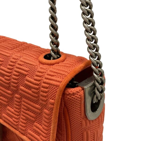 37393853 15 Fendi Baguette Chain Midi Shoulder Bag Chain Orange