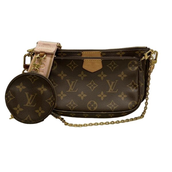 37395045 1 Louis Vuitton Multi Pochette Accessoire Bag Rose Claire Leather