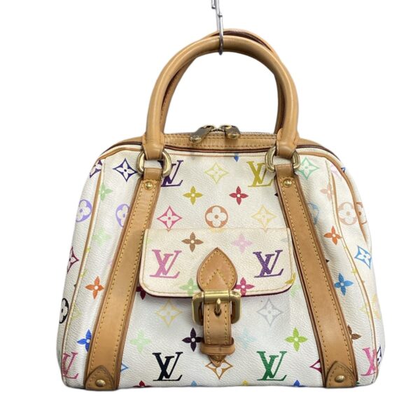 37395176 1 Louis Vuitton Priscilla Handbag Painted Bronze Synthetic Leather