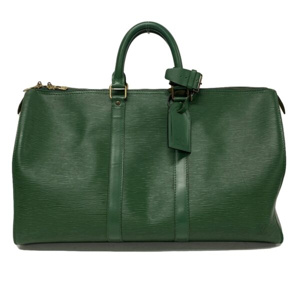 37412087 1 Louis Vuitton Keepall 45 Bag Borneo Green Leather