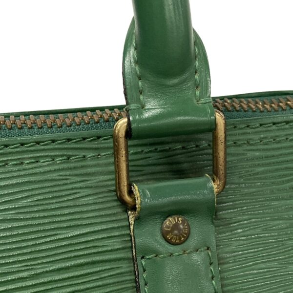 37412087 15 Louis Vuitton Keepall 45 Bag Borneo Green Leather