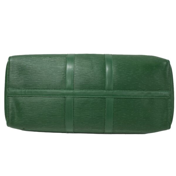 37412087 5 Louis Vuitton Keepall 45 Bag Borneo Green Leather