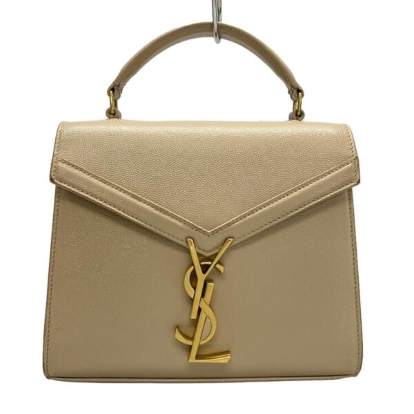 37413872 1 Saint Laurent Paris Cassandra Top Handle Mini Handbag Leather Beige