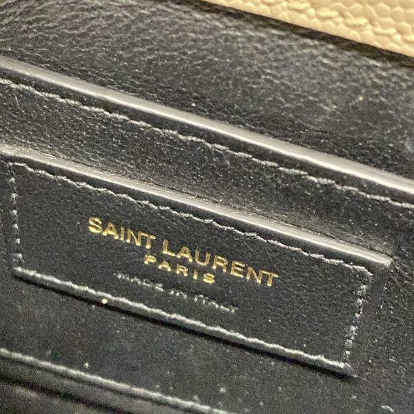 37413872 12 Saint Laurent Paris Cassandra Top Handle Mini Handbag Leather Beige