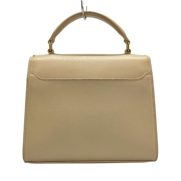 37413872 3 Saint Laurent Paris Cassandra Top Handle Mini Handbag Leather Beige