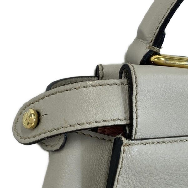 37414943 18 Fendi Peekaboo Iconic Medium Handbag Leather Beige