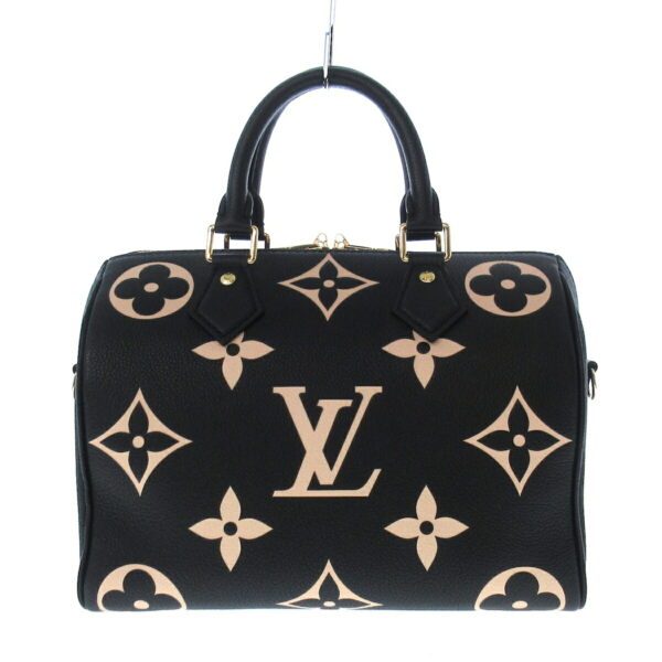 37415843 1 Louis Vuitton Speedy Bandouliere 25 Handbag Black Beige Leather