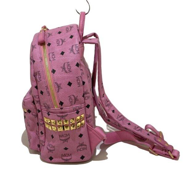 37417185 4 MCM Rucksack Studded Pink Black