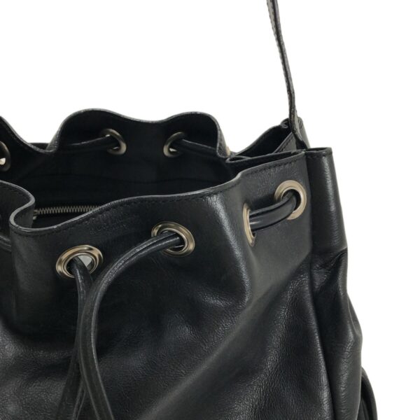 37467411 10 Saint Laurent Paris Shoulder Bag Drawstring Leather Black