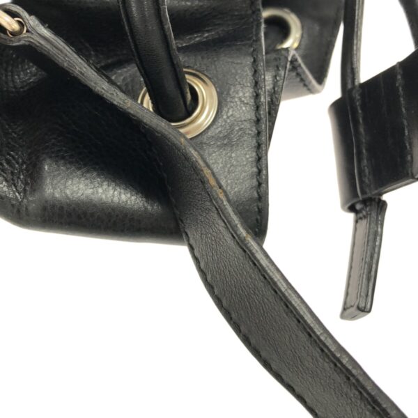 37467411 12 Saint Laurent Paris Shoulder Bag Drawstring Leather Black