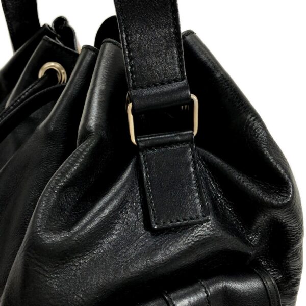 37467411 9 Saint Laurent Paris Shoulder Bag Drawstring Leather Black