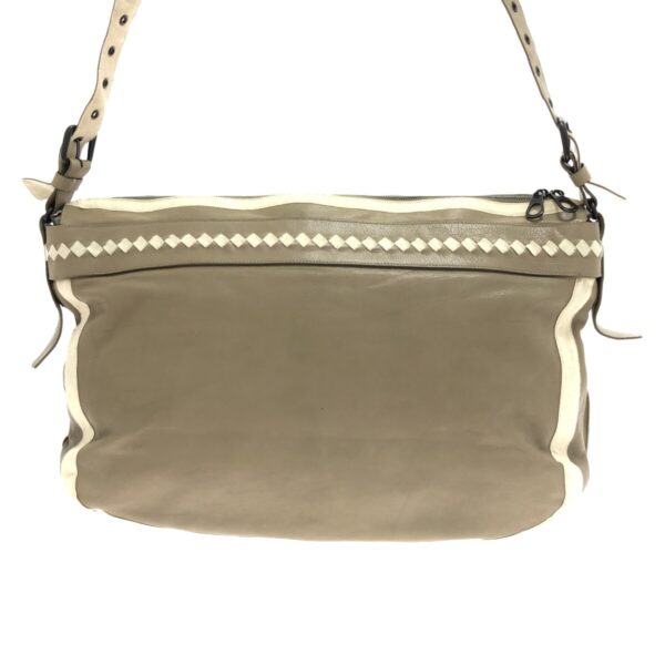 37467416 3 Bottega Veneta Shoulder Bag Leather Gray Beige Ivory