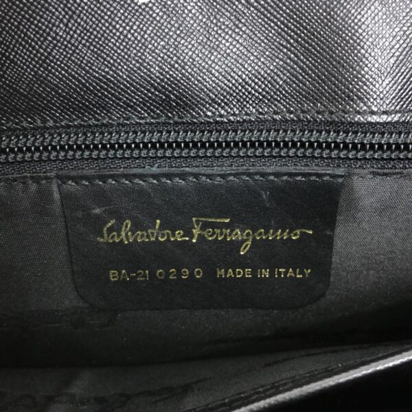 37467423 7 Salvatore Ferragamo Gancini Handbag Leather Black