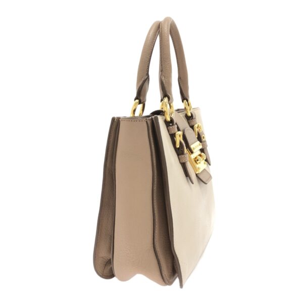 37467428 2 Miumiu RN799C Handbag Leather White Beige