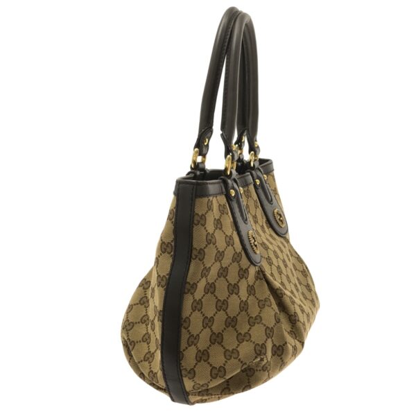 37467453 2 Gucci Scarlet GG Pattern Tote Bag Jacquard Leather Beige Brown