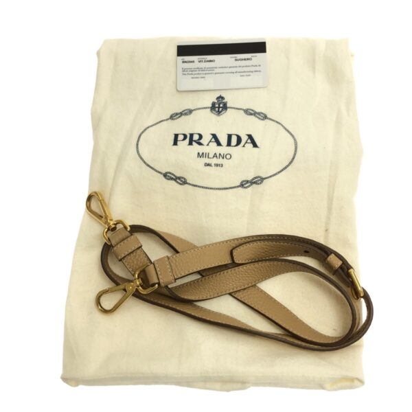 37467496 11 Prada Tote Bag Leather Beige