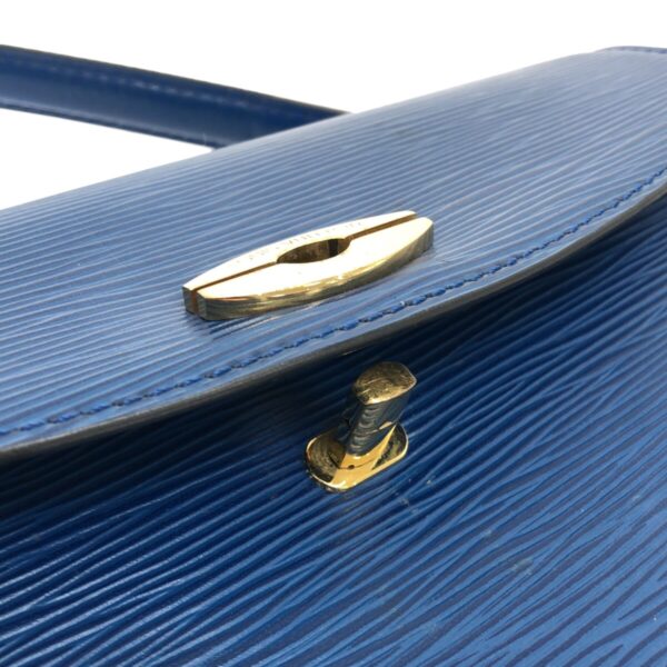 37468640 11 Louis Vuitton Malsherbe Handbag Toledo Blue Leather