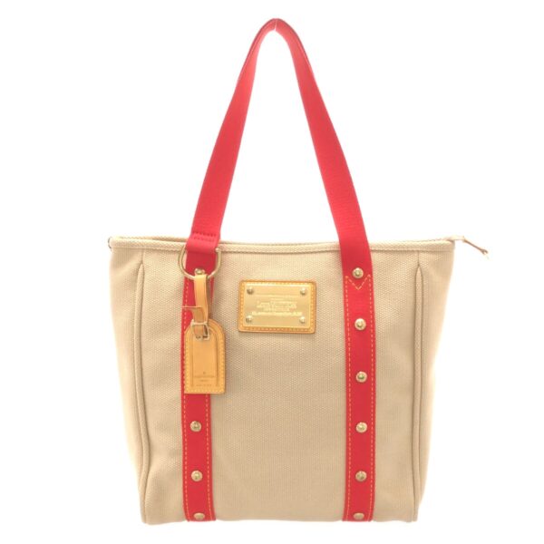 37468687 1 Louis Vuitton Hippo MM Tote Bag Beige Canvas