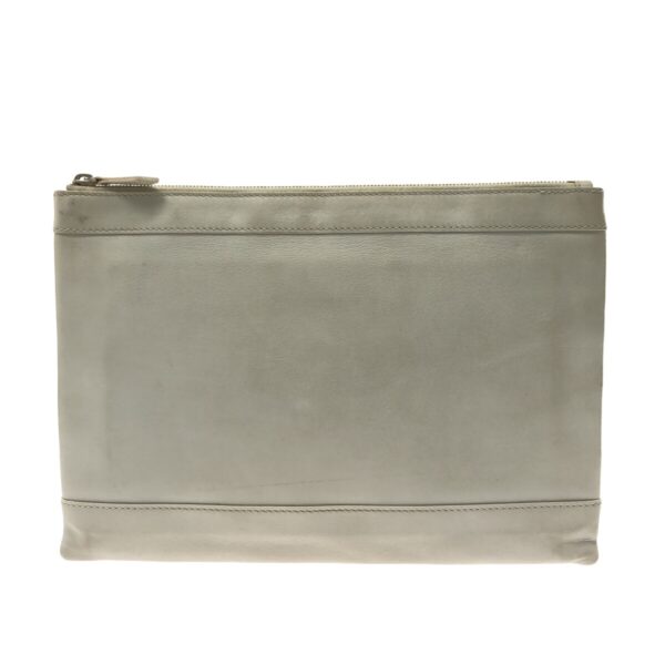 37484979 3 Balenciaga Navy Clip M Clutch Bag Leather Light Gray