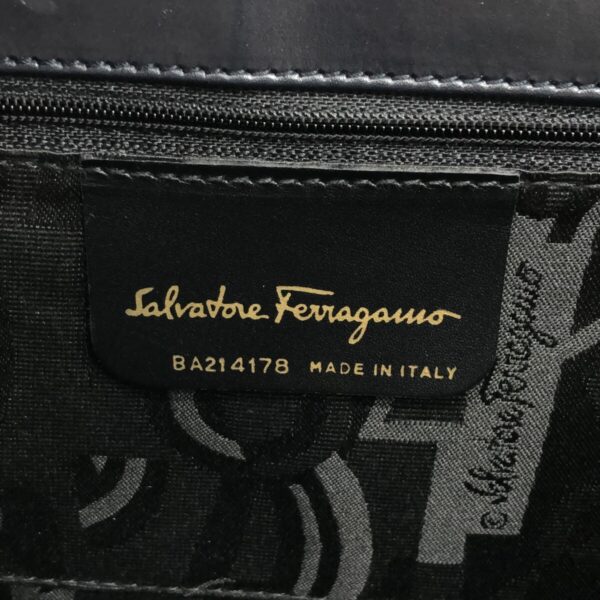 37485148 7 Salvatore Ferragamo Vara Tote Bag Leather Chemical Fiber Navy