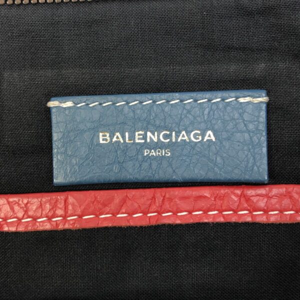 37485157 7 Balenciaga Bazaar Pouch Clutch Bag Striped Leather Red White Multi