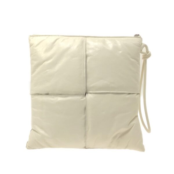 37495279 1 Bottega Veneta Padette Maxi Intrecciato Clutch Bag Leather Ivory