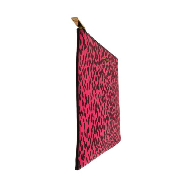 37498576 2 Saint Laurent Paris Clutch Bag Leopard Leather Pink Black