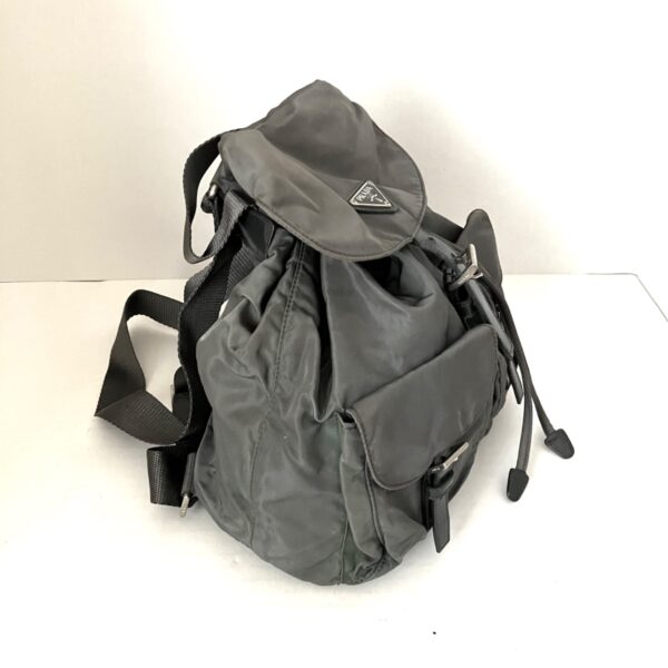 37540199 2 Prada Triangle Logo Rucksack Nylon Dark Gray