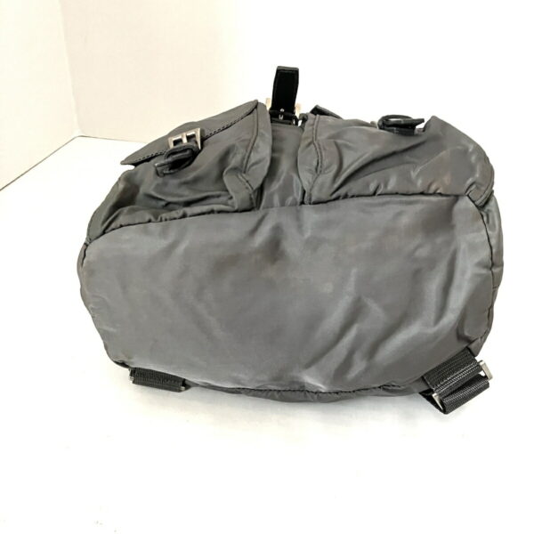 37540199 4 Prada Triangle Logo Rucksack Nylon Dark Gray